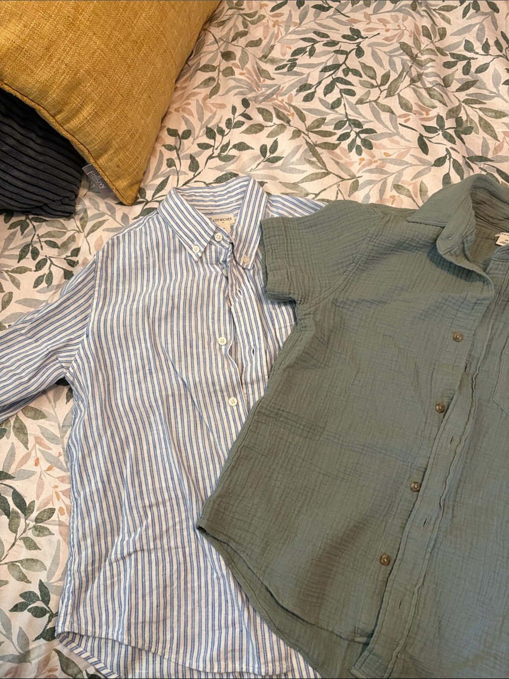 Boys Crewcuts linen-like Button-Up Shirts